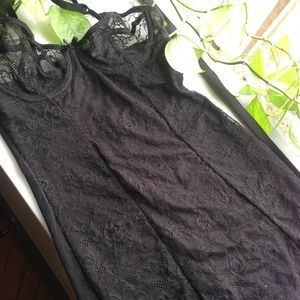 F21 black lace slip lingerie